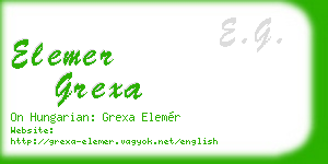 elemer grexa business card